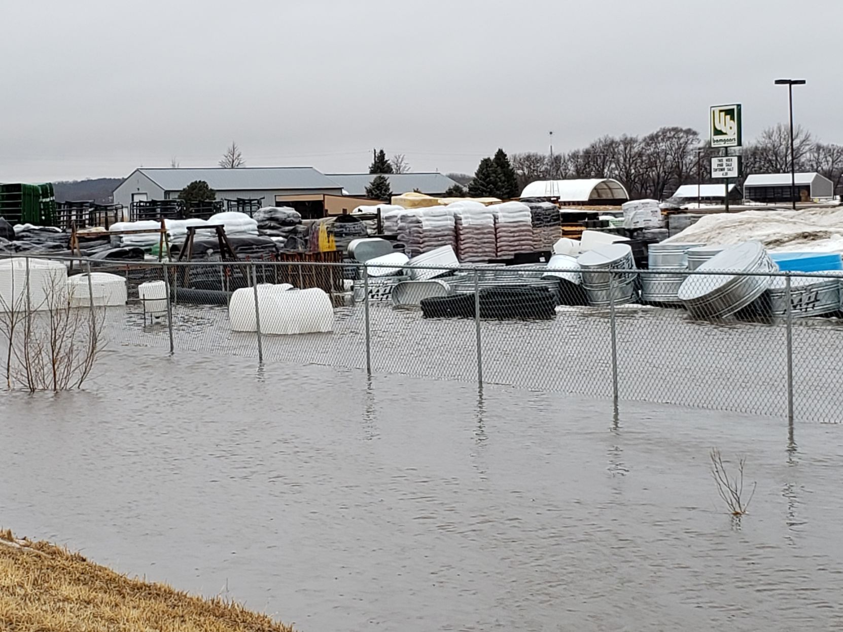 South of Hawarden is under water